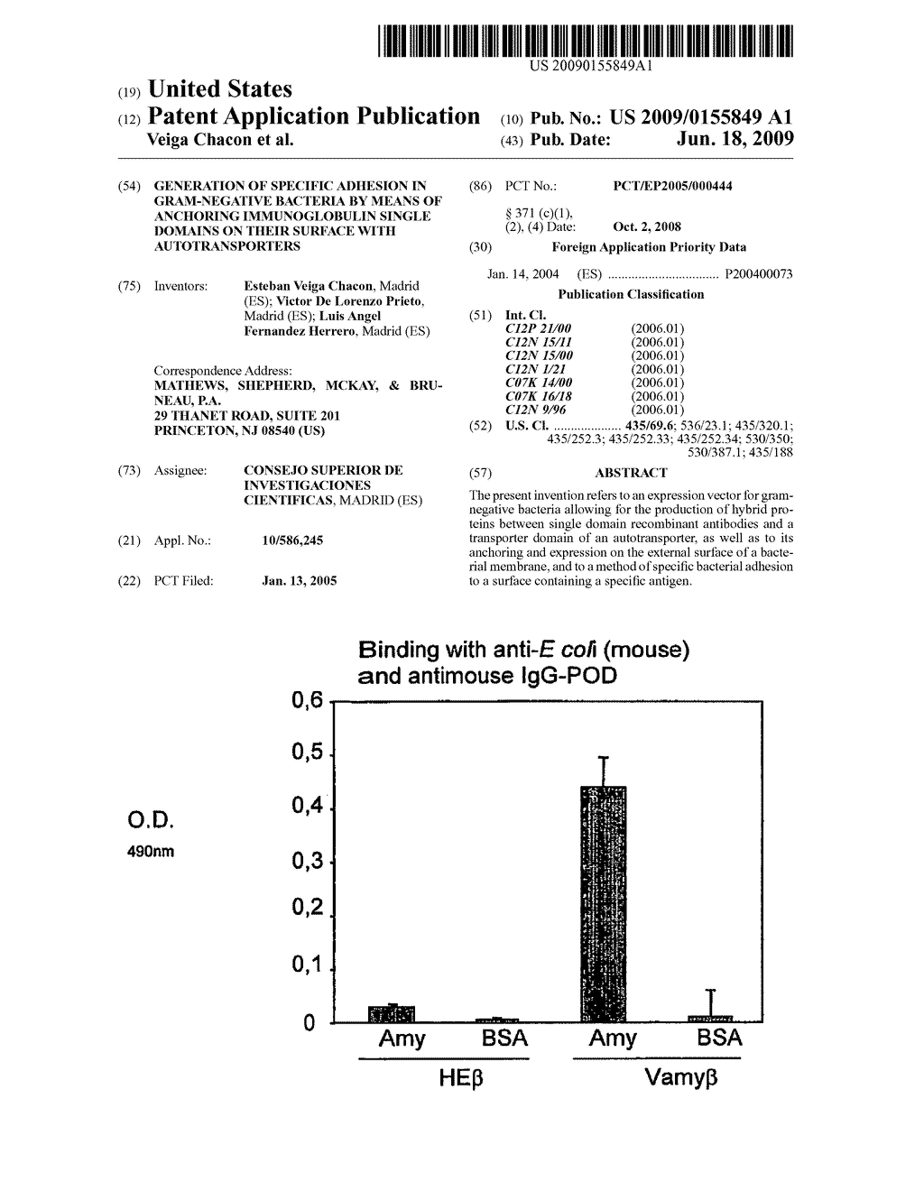 GENERATION OF SPECIFIC ADHESION IN GRAM-NEGATIVE BACTERIA BY MEANS OF ANCHORING IMMUNOGLOBULIN SINGLE DOMAINS ON THEIR SURFACE WITH AUTOTRANSPORTERS - diagram, schematic, and image 01