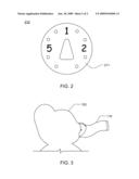 Children s learning device with countdown timer diagram and image