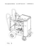 Pivoting hopper for particle blast apparatus diagram and image