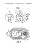 Collapsible ball game practice device diagram and image