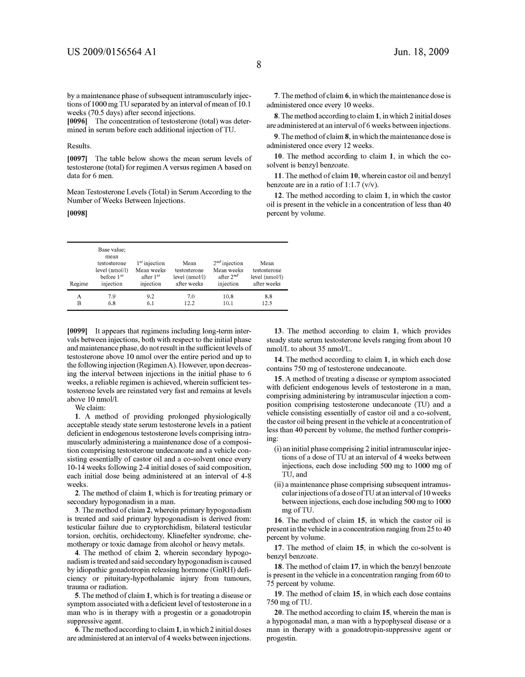 METHODS AND PHARMACEUTICAL COMPOSITIONS FOR RELIABLE ACHIEVEMENT OF ACCEPTABLE SERUM TESTOSTERONE LEVELS - diagram, schematic, and image 10