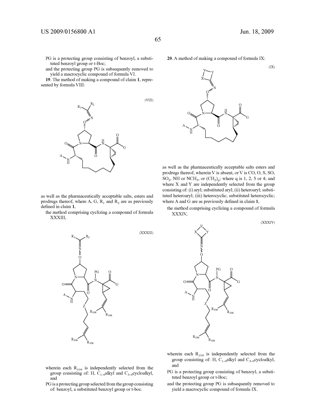 PROCESS FOR MAKING MACROCYCLIC OXIMYL HEPATITIS C PROTEASE INHIBITORS - diagram, schematic, and image 66