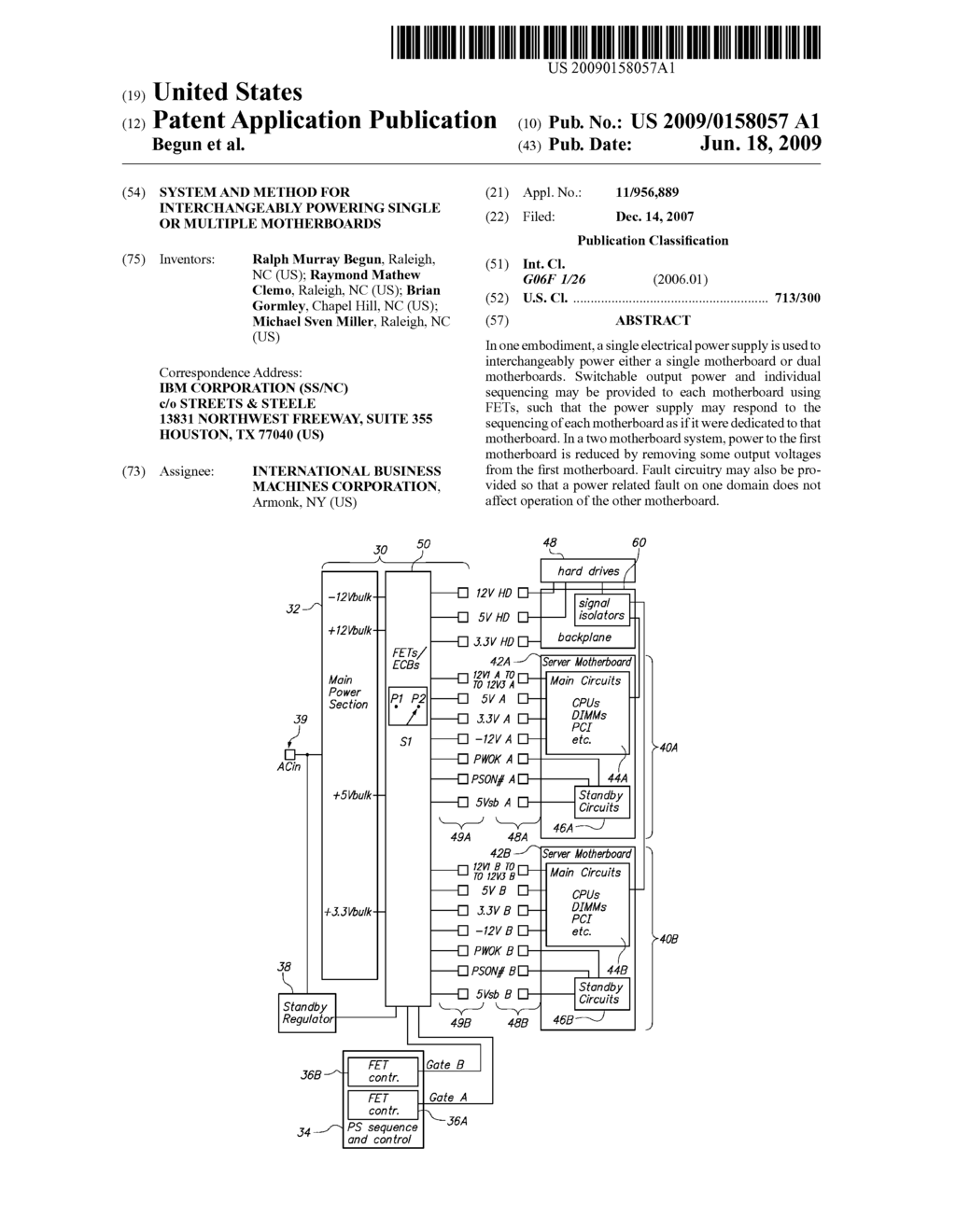 SYSTEM AND METHOD FOR INTERCHANGEABLY POWERING SINGLE OR MULTIPLE MOTHERBOARDS - diagram, schematic, and image 01