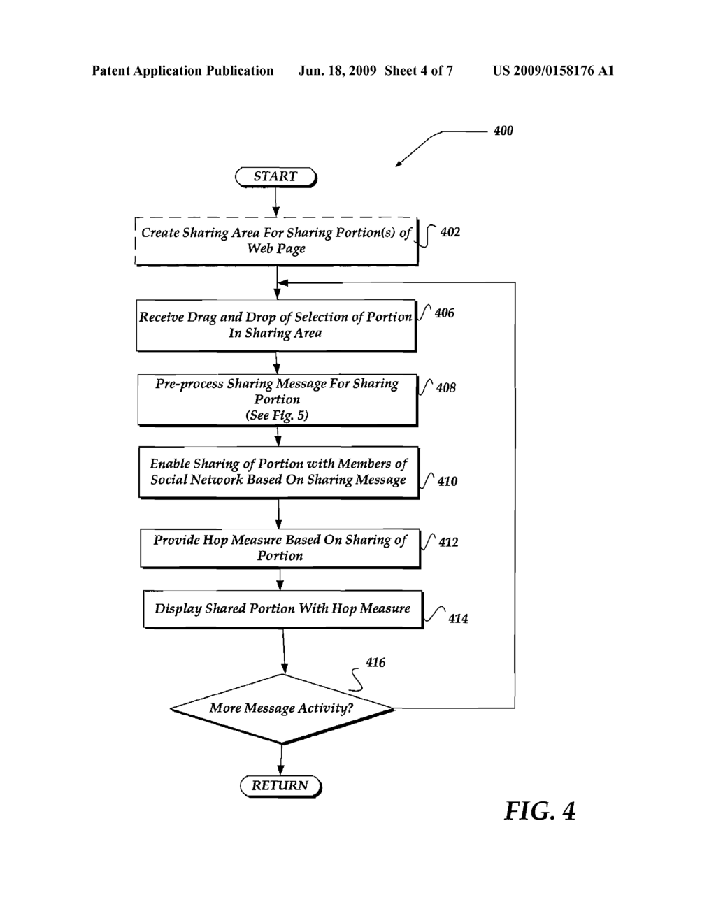 SHARING OF CONTENT AND HOP DISTANCE OVER A SOCIAL NETWORK - diagram, schematic, and image 05