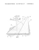 ROLLABLE MULCH MAT MADE OF RECYCLED MATERIAL AND RELATED MANUFACTURING METHODS diagram and image