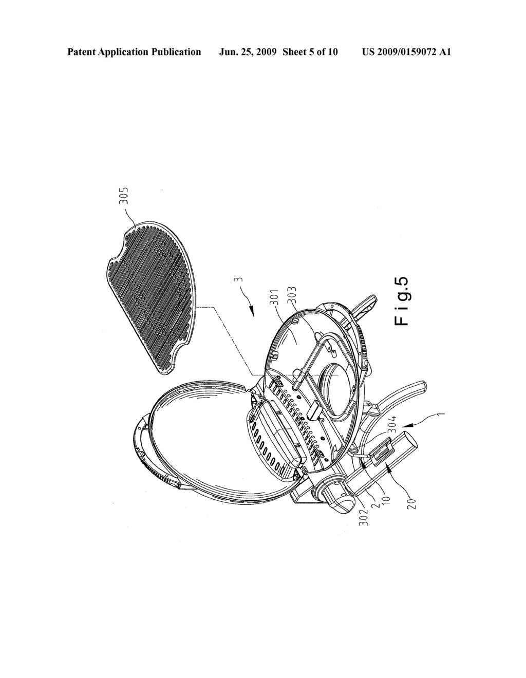 Grilling Apparatus with Heating Means for Promoting Combustion Efficiency of Gas Bottles - diagram, schematic, and image 06