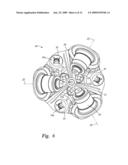 ROCK BIT WITH VECTORED HYDRAULIC NOZZLE RETENTION SLEEVES diagram and image