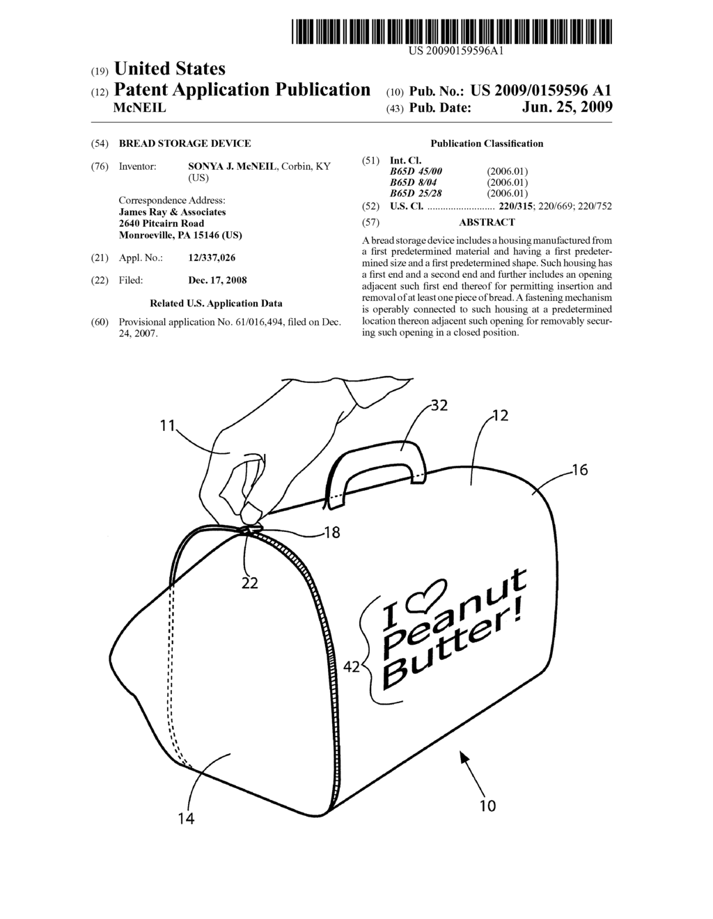 BREAD STORAGE DEVICE - diagram, schematic, and image 01