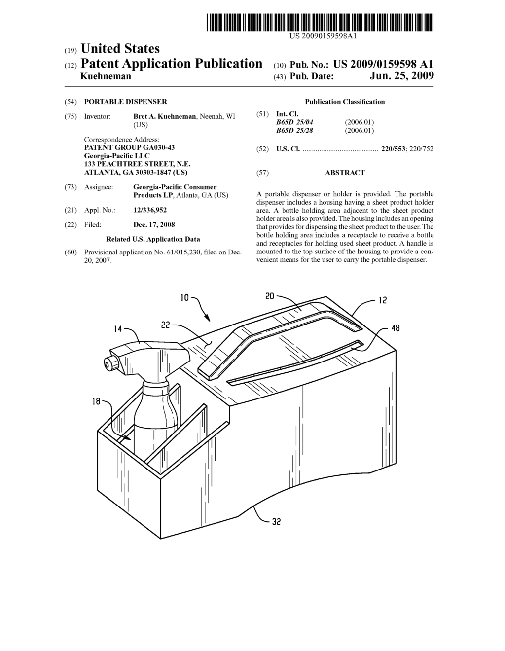 Portable Dispenser - diagram, schematic, and image 01