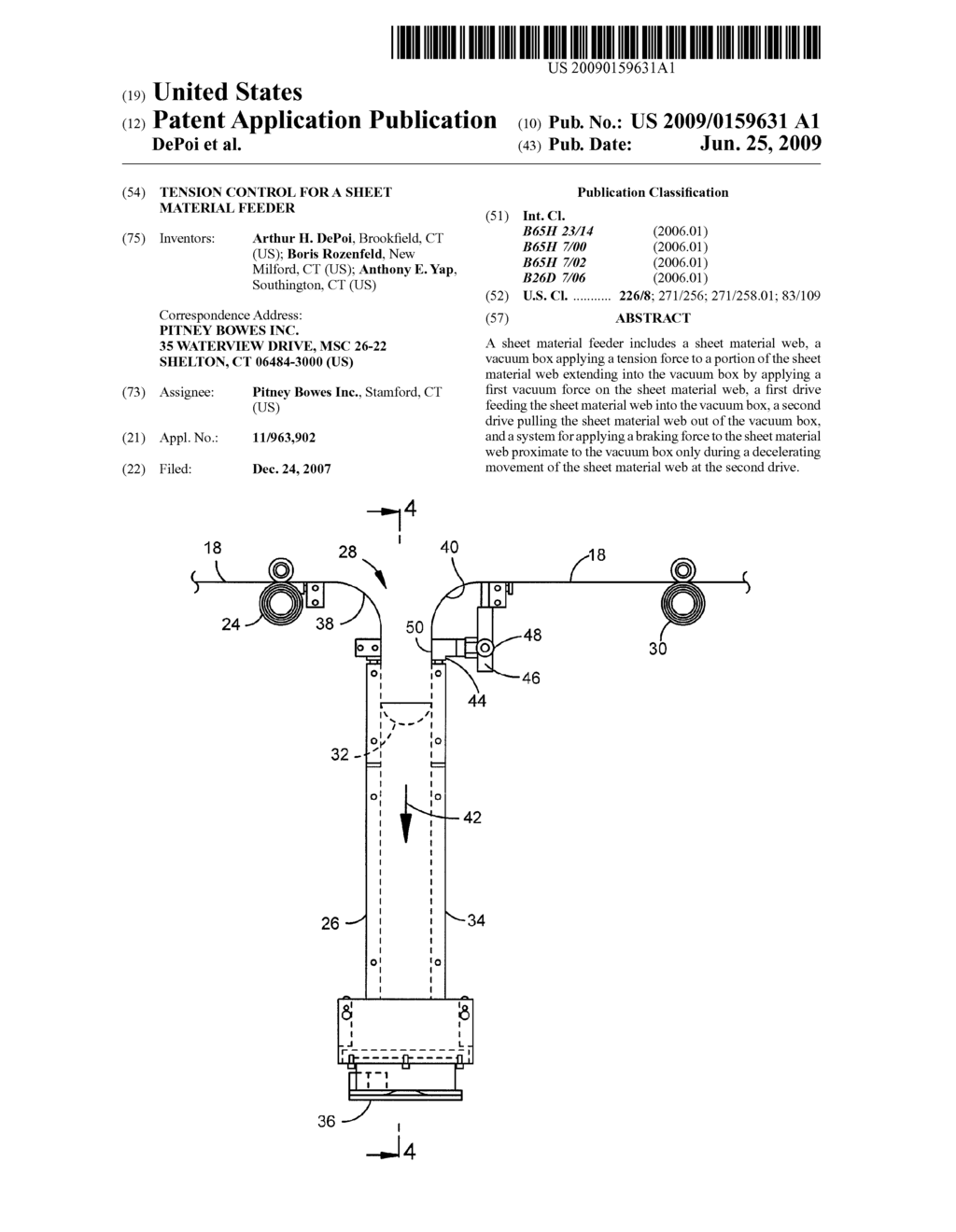 TENSION CONTROL FOR A SHEET MATERIAL FEEDER - diagram, schematic, and image 01