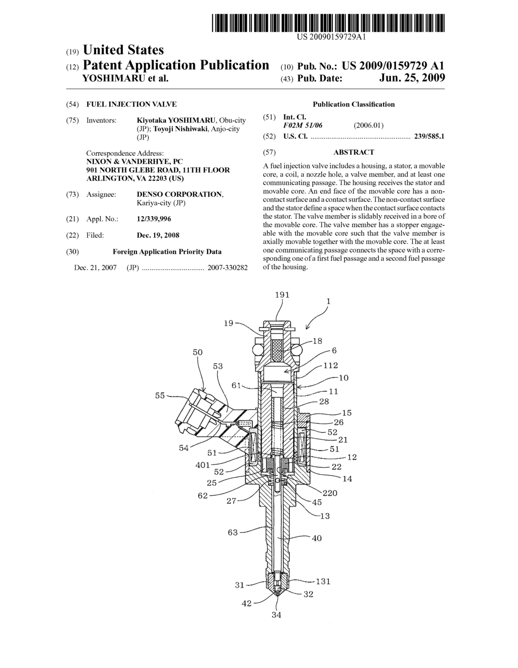 FUEL INJECTION VALVE - diagram, schematic, and image 01