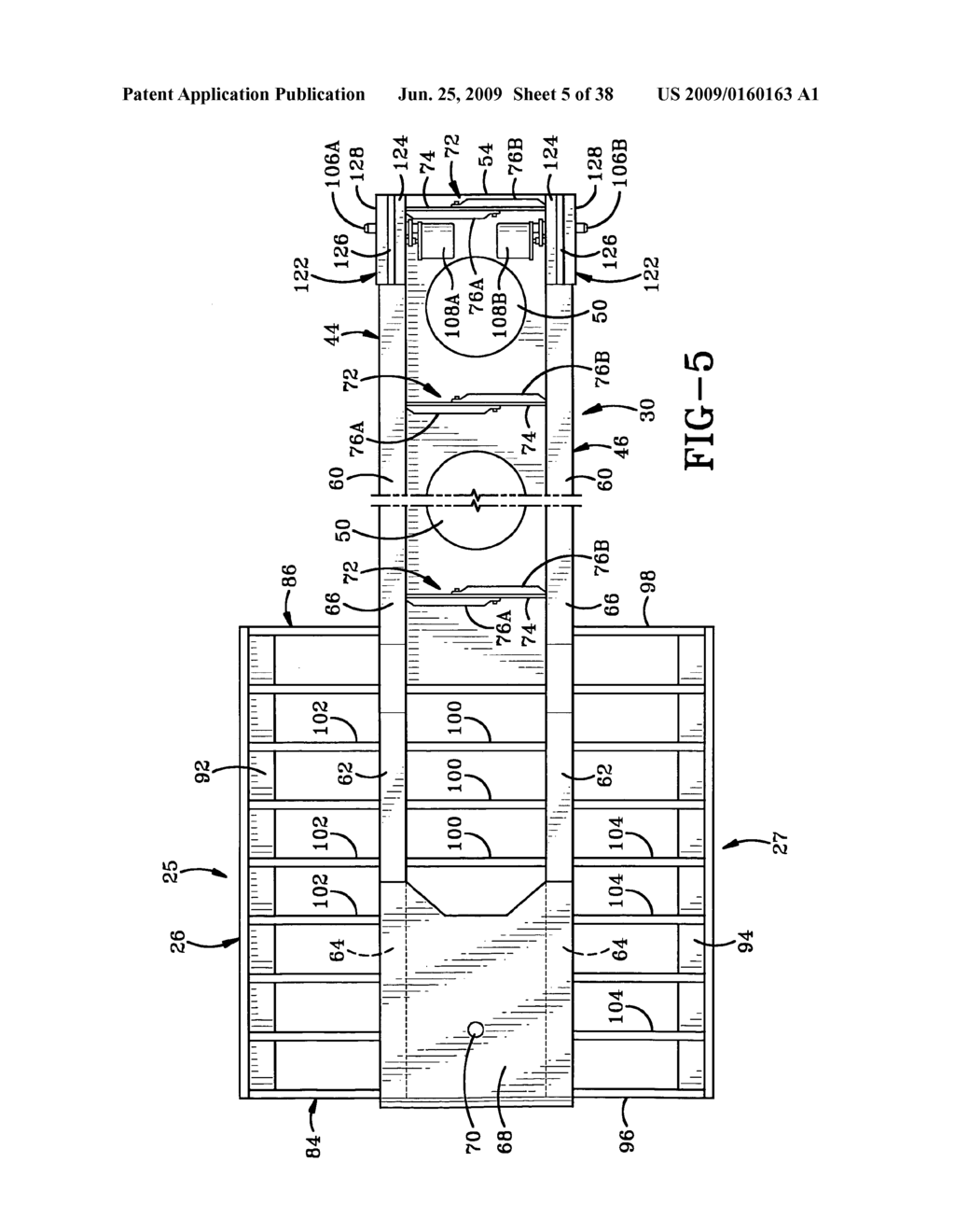 Extendable trailer having a roll support assembly - diagram, schematic, and image 06