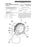 DEVICE COMPRISING AN OUTFLOW BEND AND A PIPE CLAMP AND MOUNTING STRUCTURE COMPRISING SUCH A DEVICE diagram and image