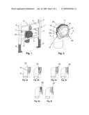 DEVICE COMPRISING AN OUTFLOW BEND AND A PIPE CLAMP AND MOUNTING STRUCTURE COMPRISING SUCH A DEVICE diagram and image