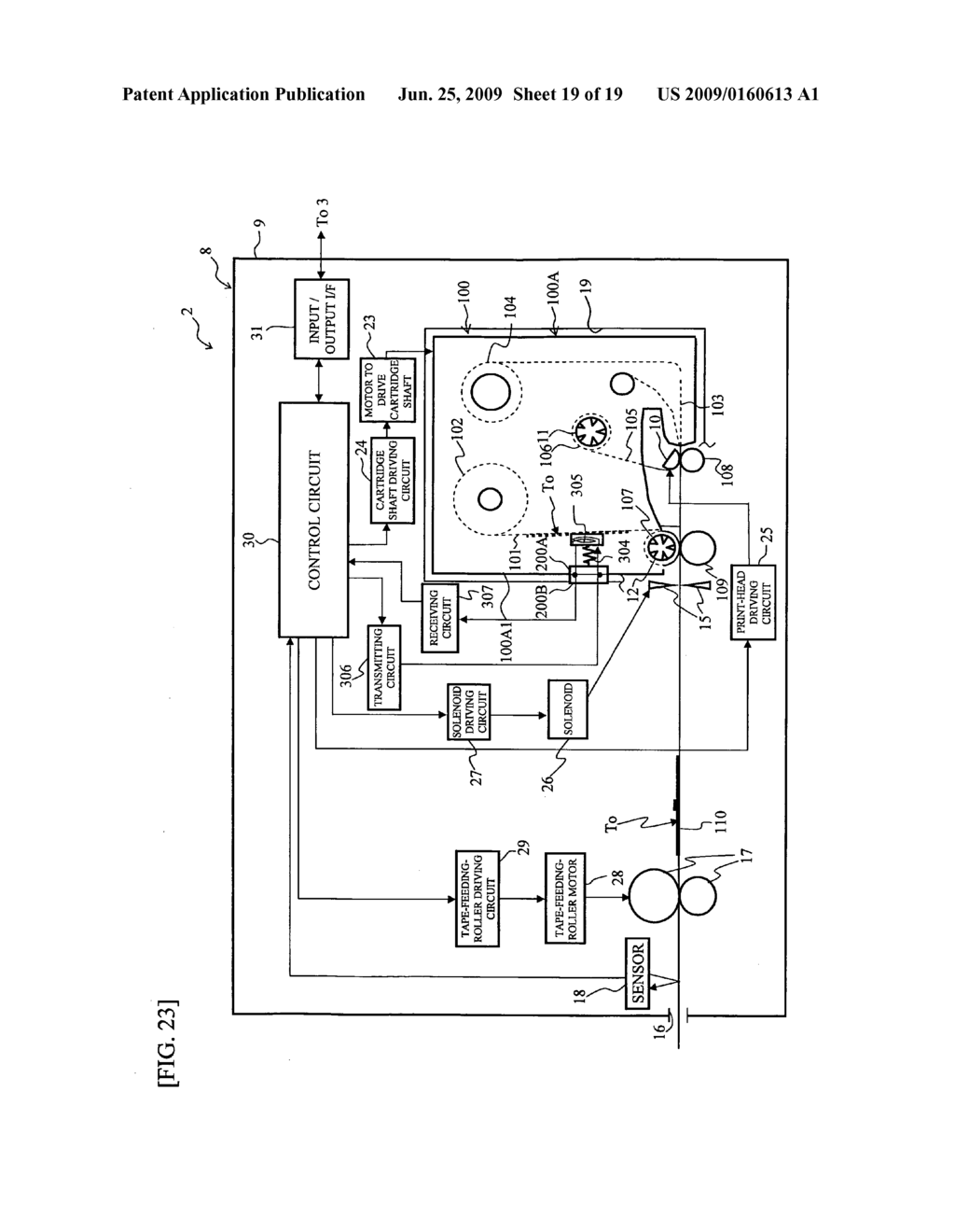 Cartridge for including at least RFID tag and appratus for communicating with RFID tag - diagram, schematic, and image 20