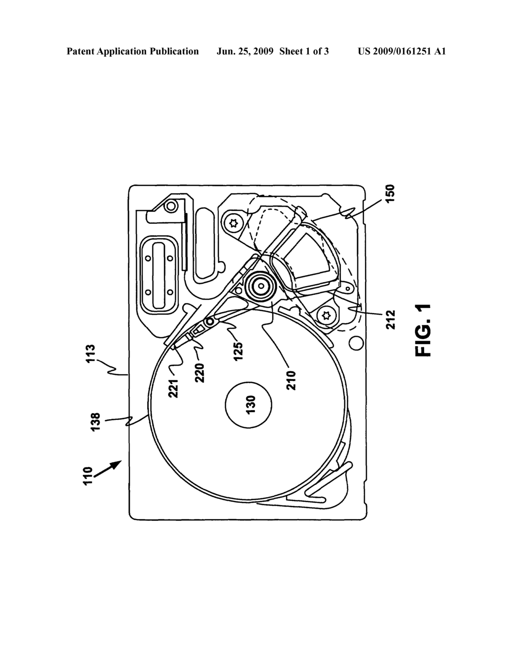 Integrated windage blocker for reduction of flex cable vibration in a disk drive - diagram, schematic, and image 02