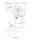 PORTABLE PUMPING APPARATUS FOR CONCURRENTLY PUMPING LIQUID FROM A SOURCE CONTAINER TO A DESTINATION CONTAINER AND PUMPING VAPOR FROM THE DESTINATION CONTAINER TO THE SOURCE CONTAINER diagram and image