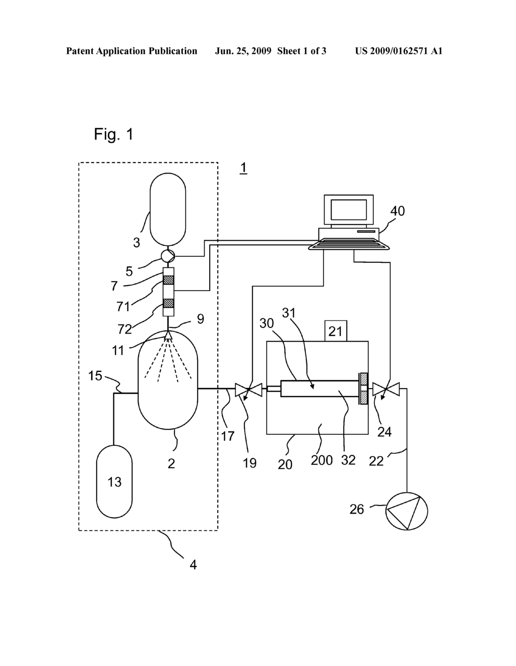 Method and Device for Producing Process Gases for Vapor Phase Deposition - diagram, schematic, and image 02