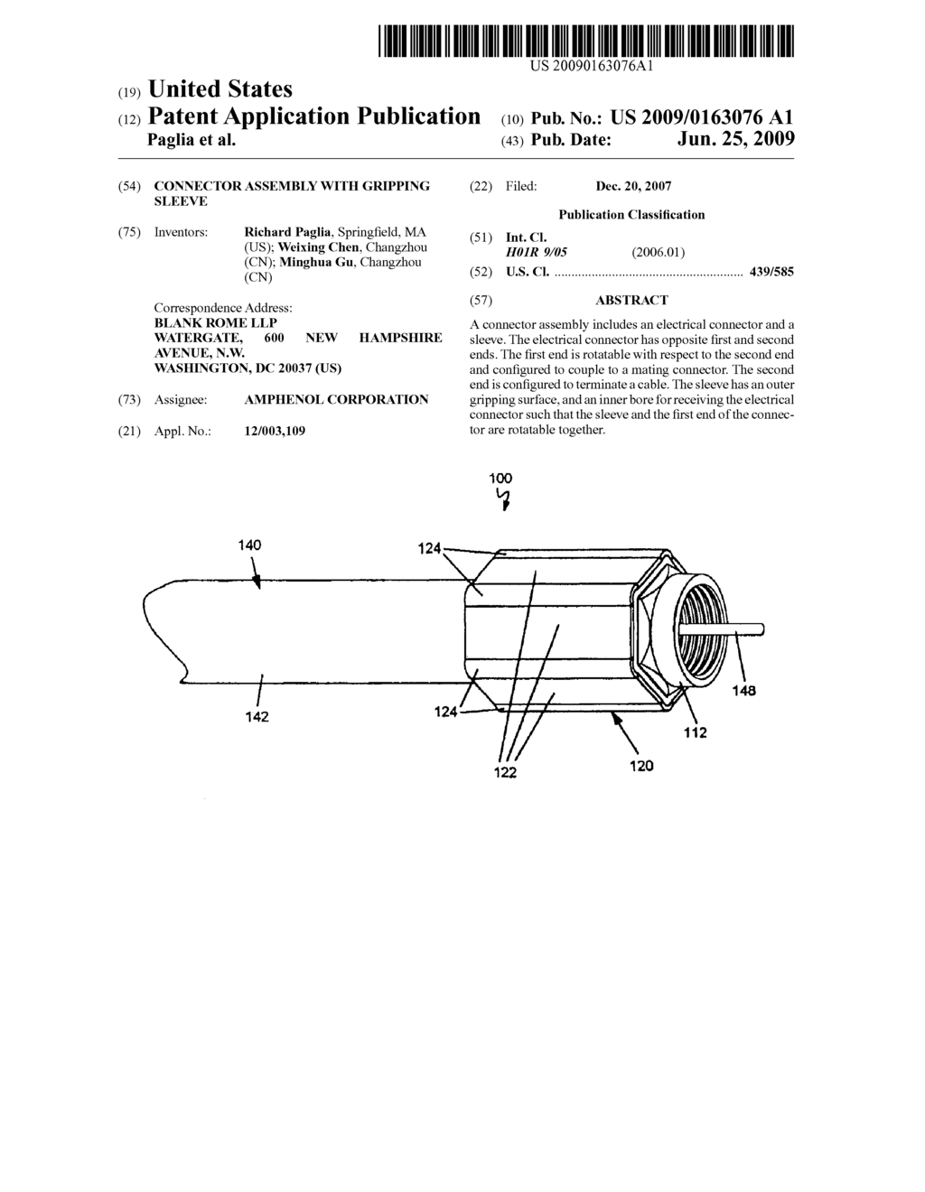 CONNECTOR ASSEMBLY WITH GRIPPING SLEEVE - diagram, schematic, and image 01