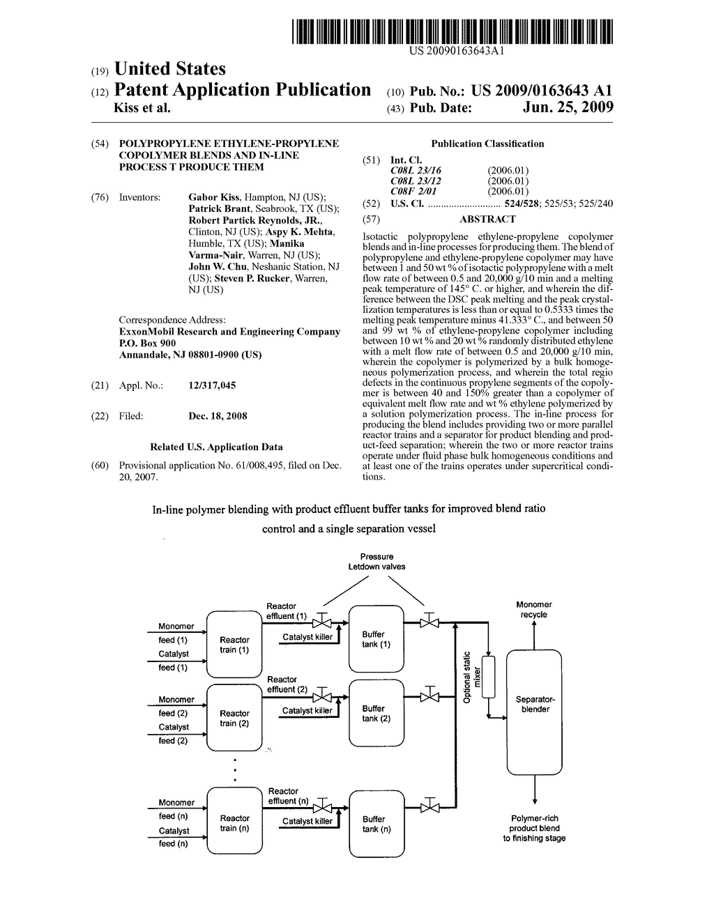 Polypropylene ethylene-propylene copolymer blends and in-line process t produce them - diagram, schematic, and image 01