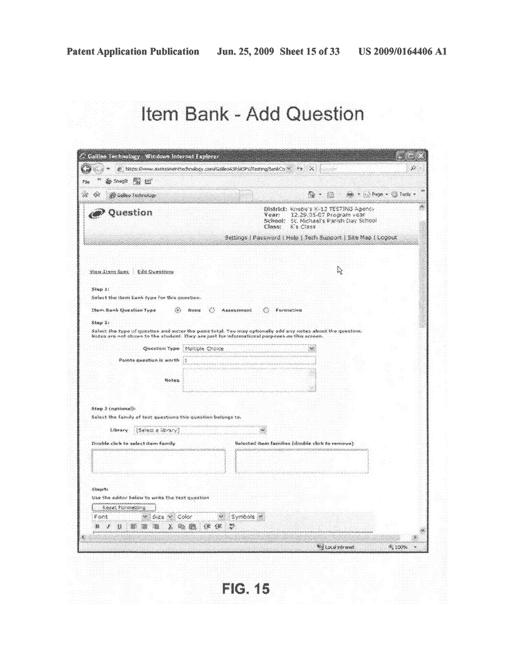 Item banking system for standards-based assessment - diagram, schematic, and image 16