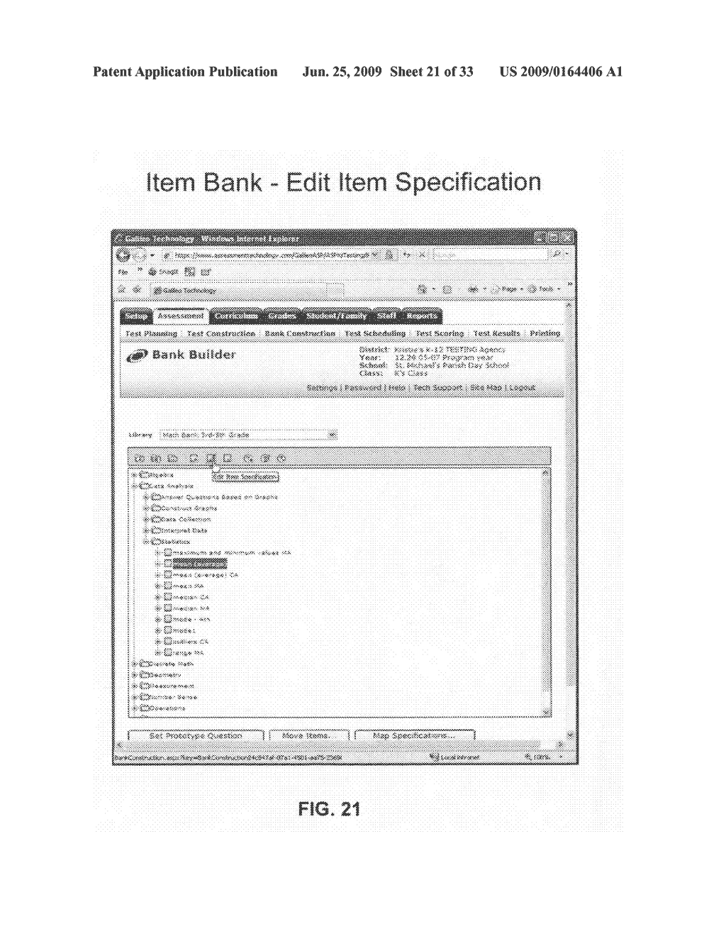 Item banking system for standards-based assessment - diagram, schematic, and image 22