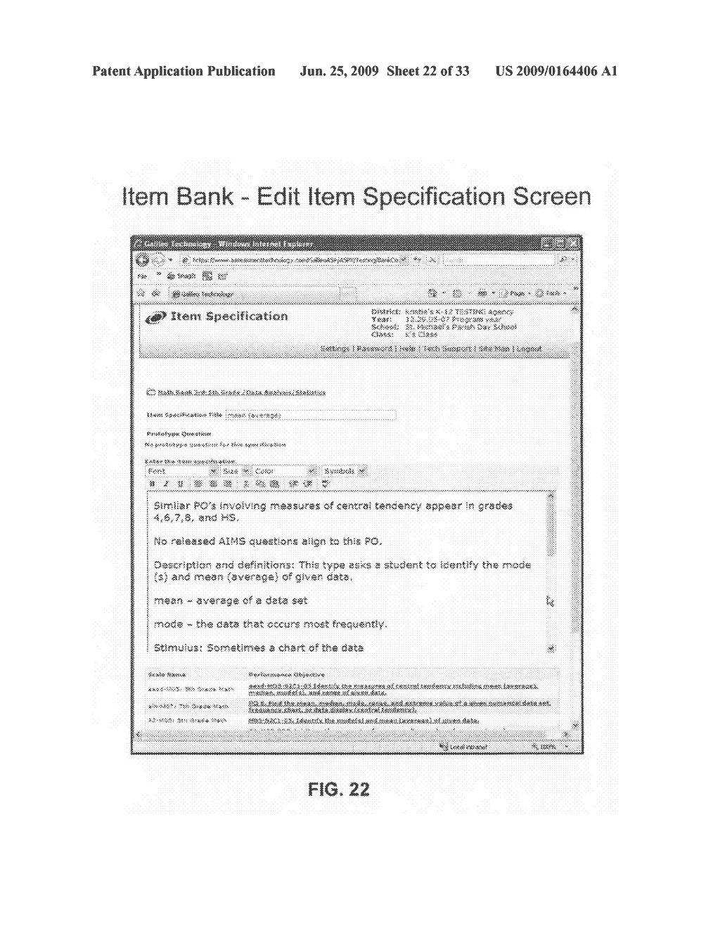 Item banking system for standards-based assessment - diagram, schematic, and image 23