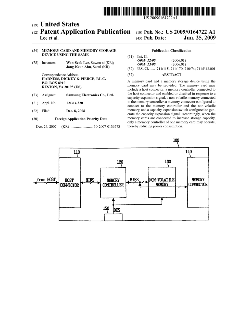 Memory card and memory storage device using the same - diagram, schematic, and image 01