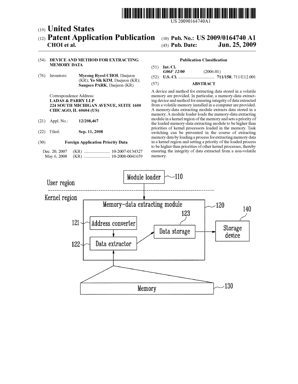 DEVICE AND METHOD FOR EXTRACTING MEMORY DATA - diagram, schematic, and image 01