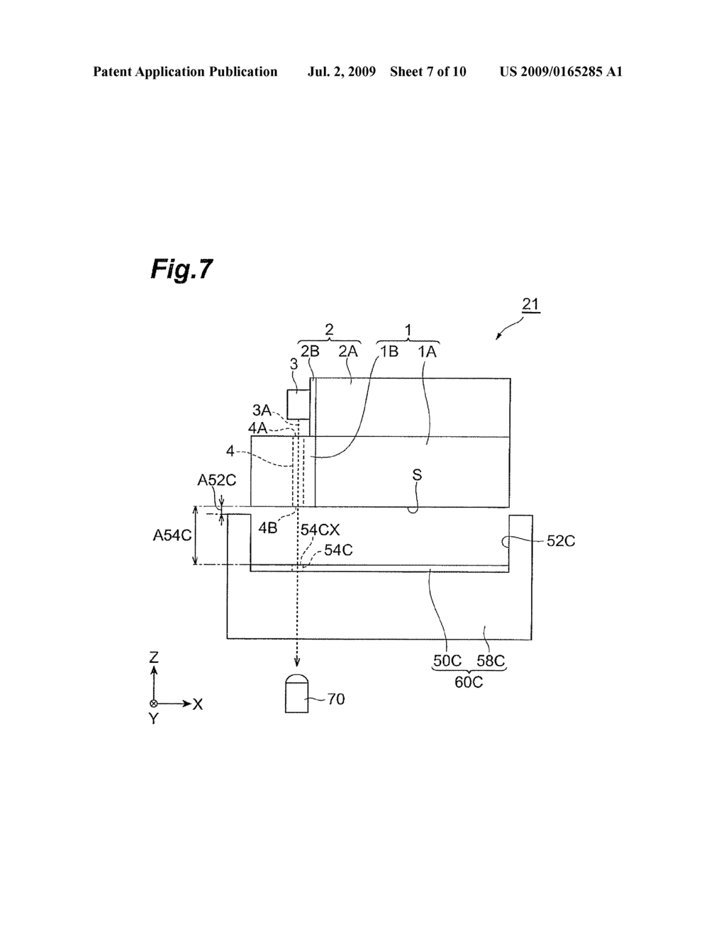 METHOD OF MANUFACTURING THERMALLY ASSISTED MAGNETIC HEAD AND APERTURE APPARATUS USED IN THE METHOD - diagram, schematic, and image 08