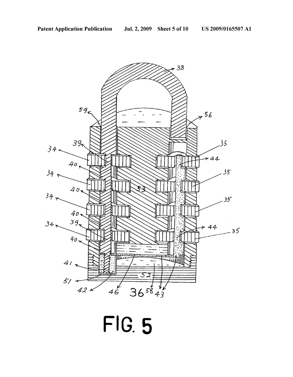 Self assemblage combination lock comprising one set or multiple sets of combination ring - diagram, schematic, and image 06