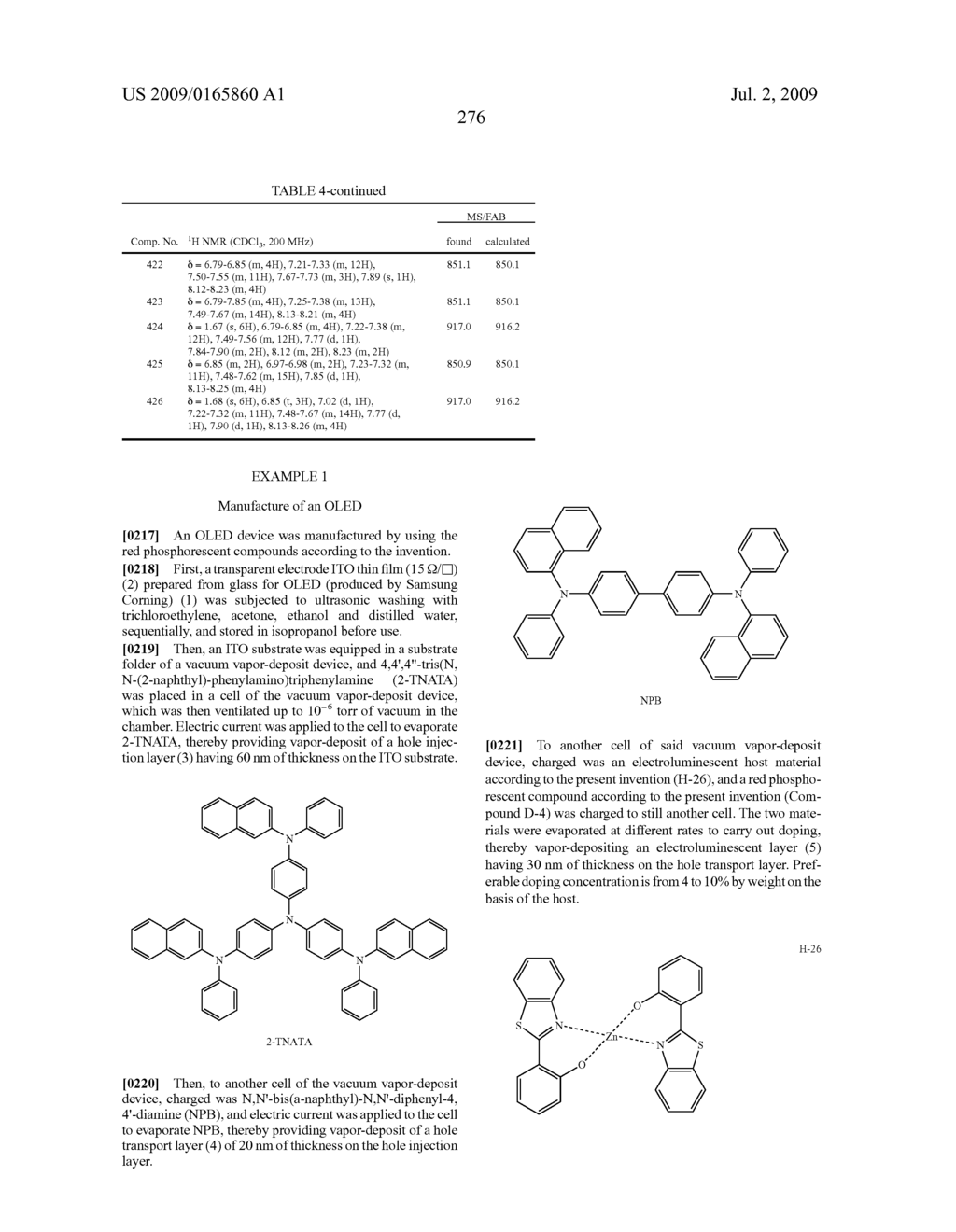 Electroluminescent device using electroluminescent compounds - diagram, schematic, and image 278