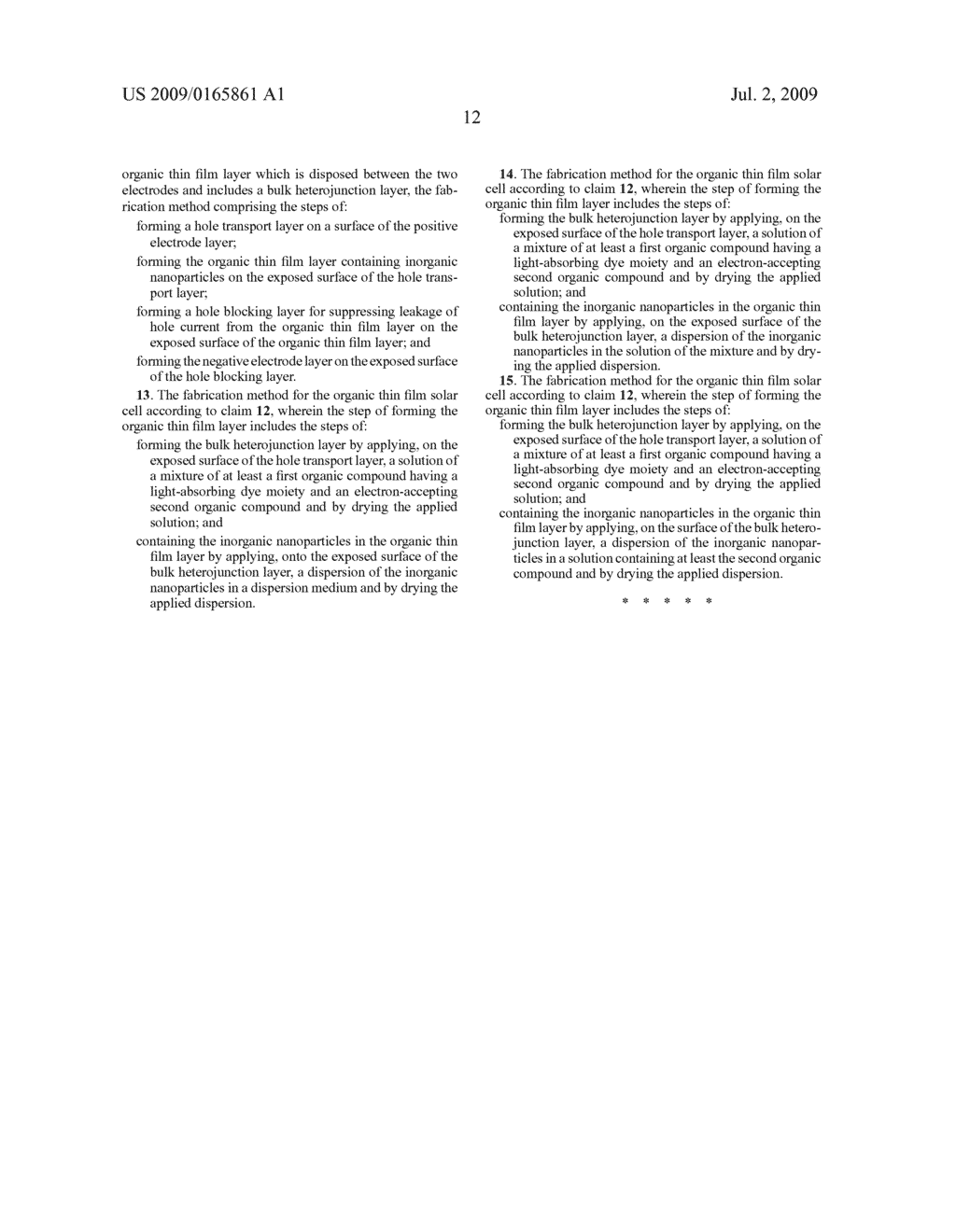 Organic Thin Film Solar Cell and Fabrication method of Same - diagram, schematic, and image 17