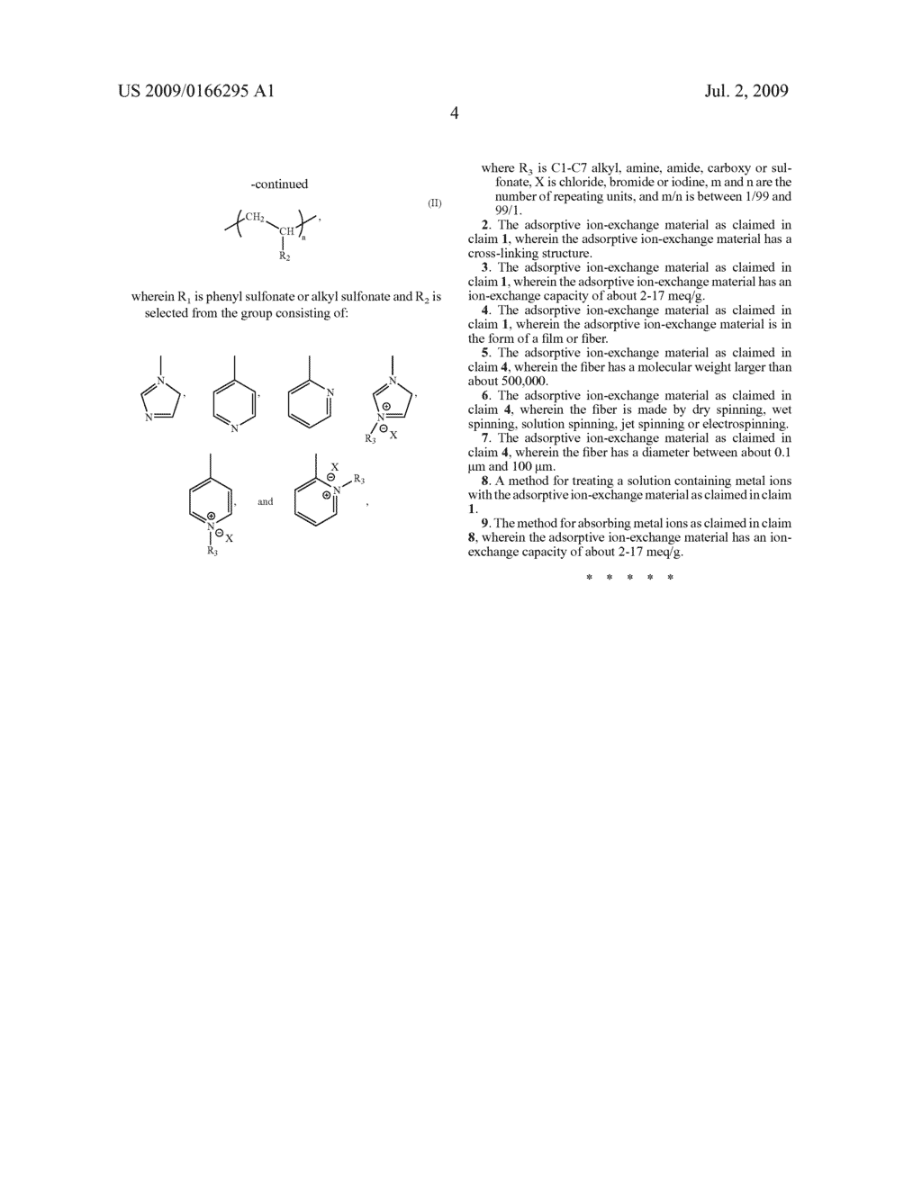 ADSORPTIVE ION-EXCHANGE MATERIAL AND METHOD FOR FILTERING METAL IONS USING THE MATERIAL - diagram, schematic, and image 06