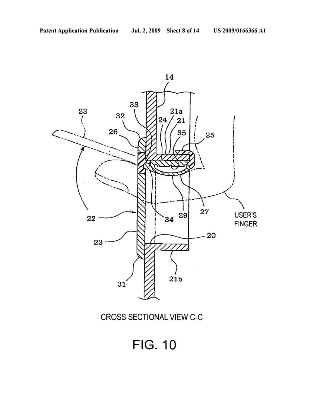 Container having handling hole for transportation and opening and closing member for handling hole and manufacturing method for the same - diagram, schematic, and image 09