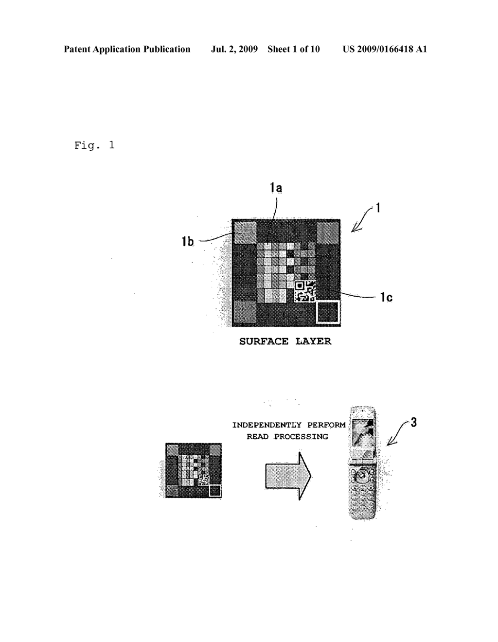 Layered two-dimensional code, creation method thereof, and read method - diagram, schematic, and image 02