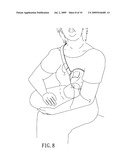 Device for simulating breast-feeding diagram and image