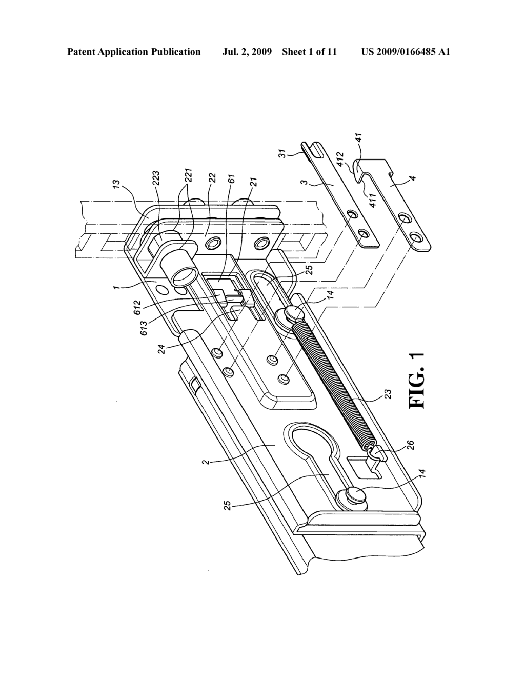 Slide mounting bracket structure - diagram, schematic, and image 02