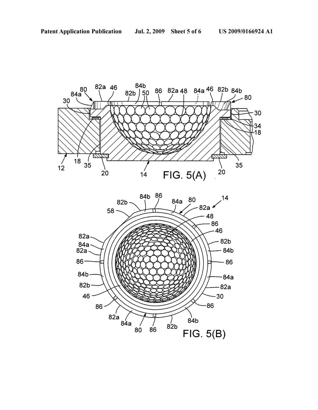 Golf-ball-cover casting molds with self-centering mold-cavity inserts - diagram, schematic, and image 06