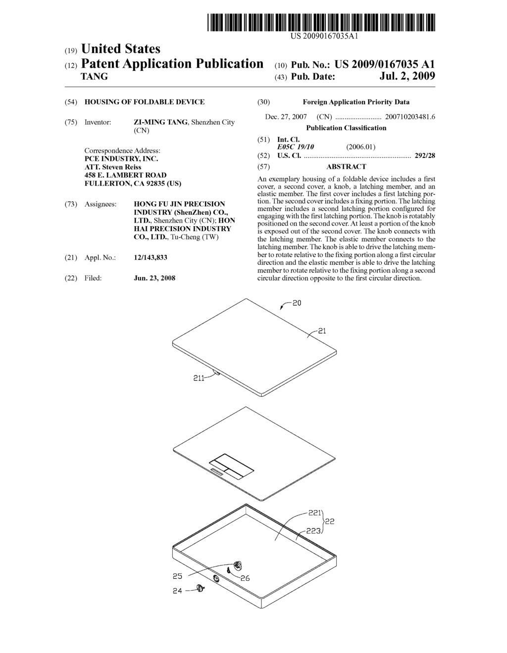 HOUSING OF FOLDABLE DEVICE - diagram, schematic, and image 01