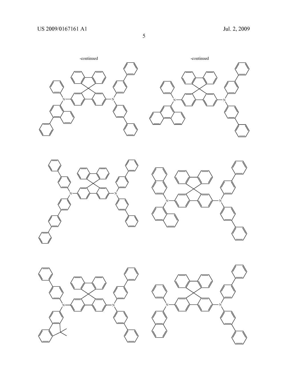 AROMATIC AMINE DERIVATIVES AND ORGANIC ELECTROLUMINESCENCE DEVICE USING THE SAME - diagram, schematic, and image 06