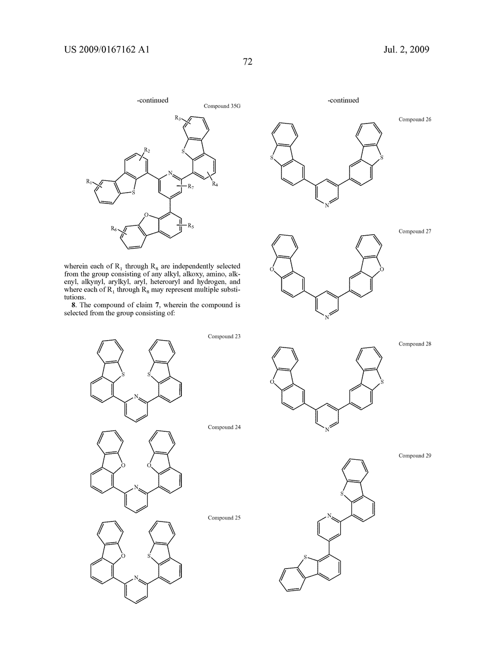 DIBENZOTHIOPHENE-CONTAINING MATERIALS IN PHOSPHORESCENT LIGHT EMITTING DIODES - diagram, schematic, and image 87