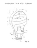 COMPACT FLUORESCENT LAMP WITH MECHANICAL SUPPORT MEANS AND STARTING AID diagram and image