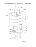 COMPACT FLUORESCENT LAMP WITH MECHANICAL SUPPORT MEANS AND STARTING AID diagram and image