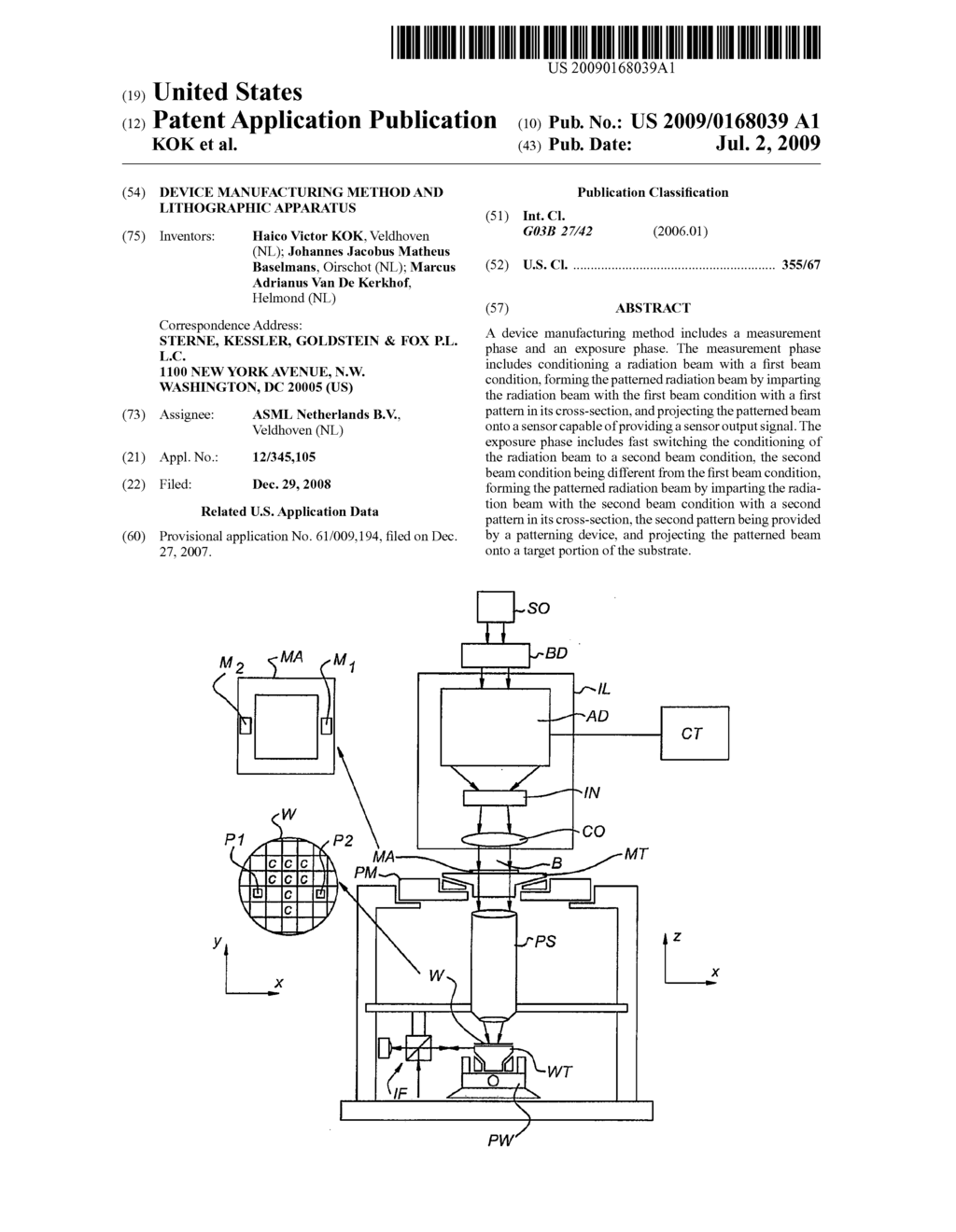 Device Manufacturing Method and Lithographic Apparatus - diagram, schematic, and image 01