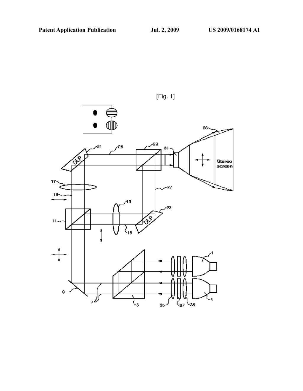 Structure of Stereo Optical Engine for Projection - diagram, schematic, and image 02