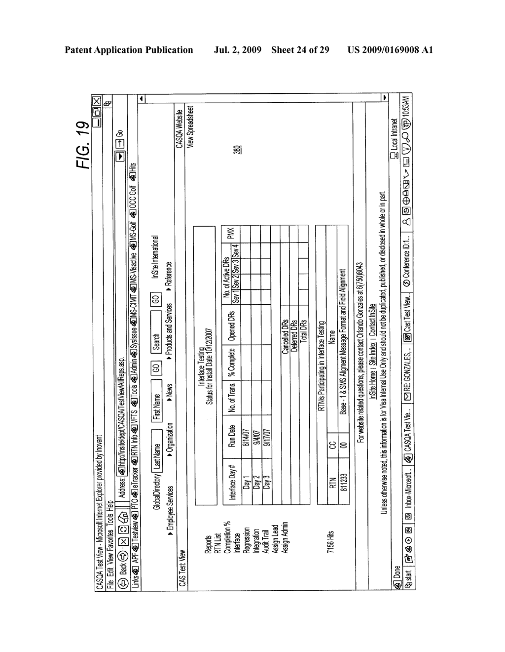 SYSTEM AND METHOD FOR TRACKING TESTING OF SOFTWARE MODIFICATION PROJECTS FROM A WIRELESS MOBILE DEVICE - diagram, schematic, and image 25