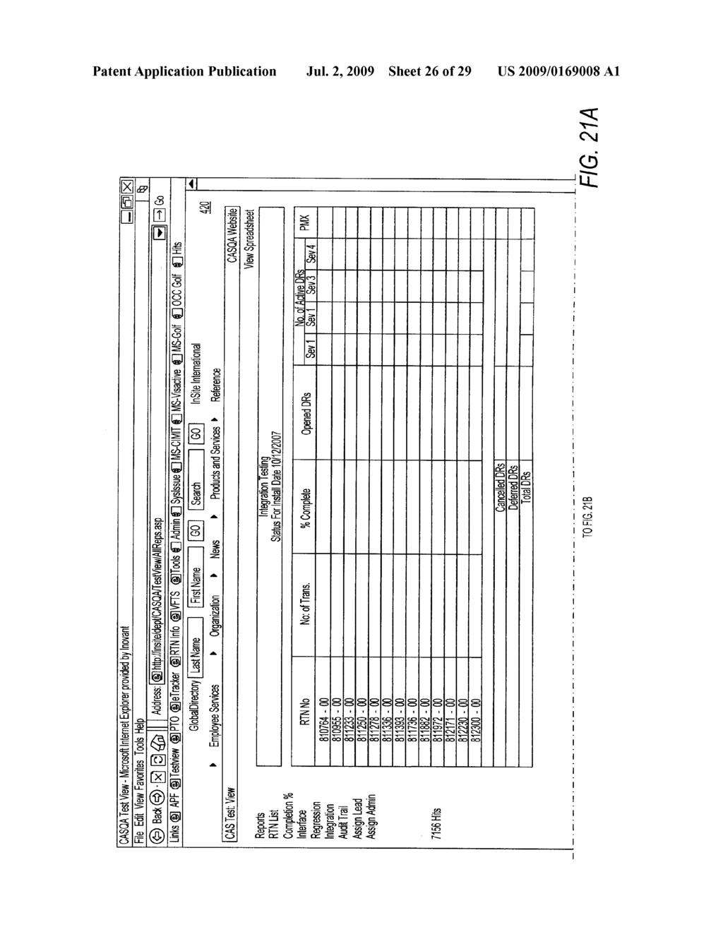 SYSTEM AND METHOD FOR TRACKING TESTING OF SOFTWARE MODIFICATION PROJECTS FROM A WIRELESS MOBILE DEVICE - diagram, schematic, and image 27