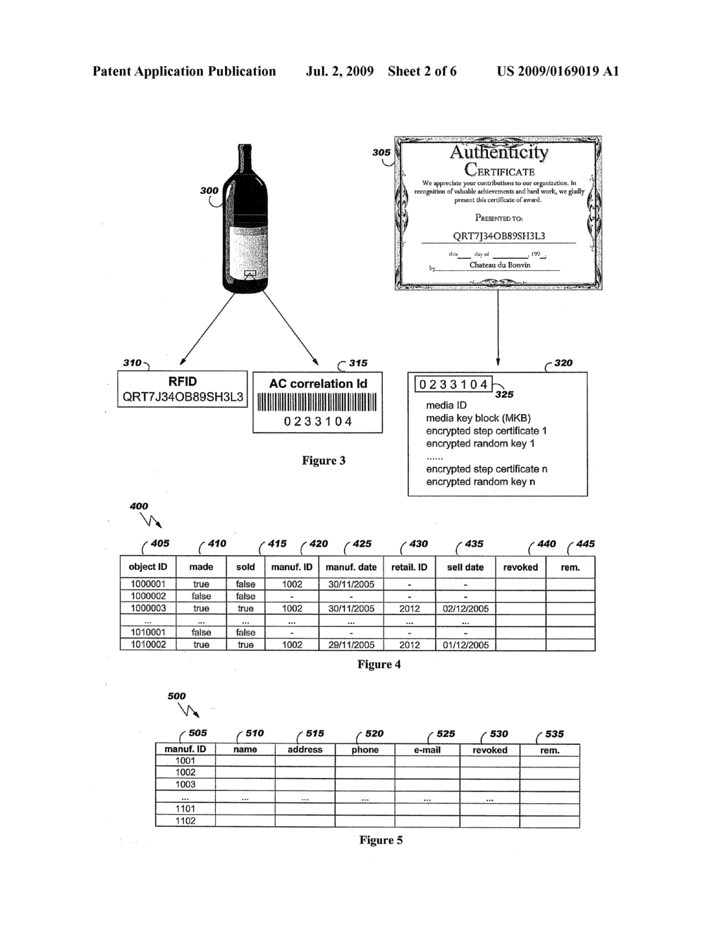 METHOD AND SYSTEMS USING IDENTIFIER TAGS AND AUTHENTICITY CERTIFICATES FOR DETECTING COUNTERFEITED OR STOLEN BRAND OBJECTS - diagram, schematic, and image 03