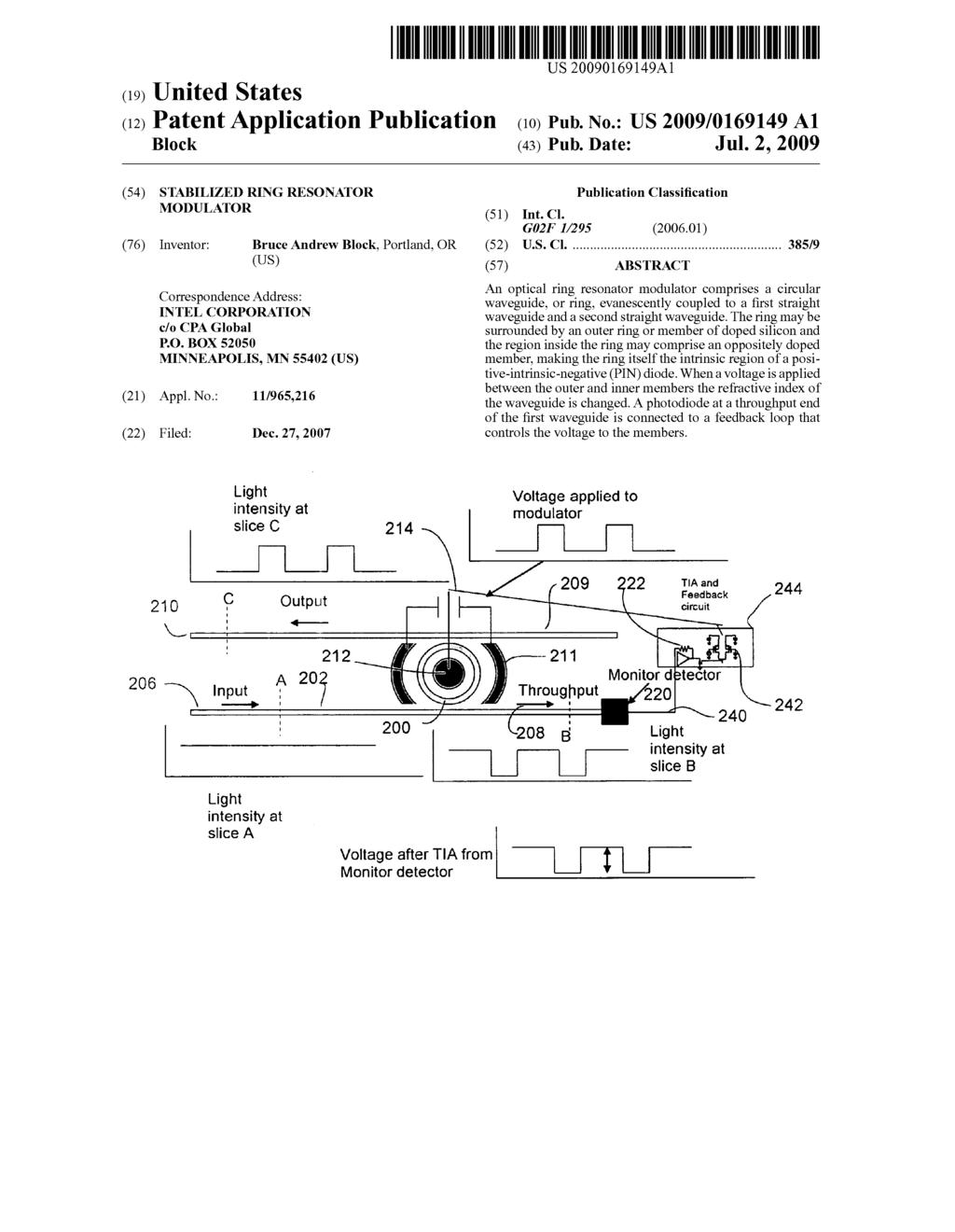 STABILIZED RING RESONATOR MODULATOR - diagram, schematic, and image 01